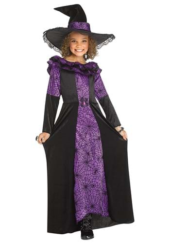 Click Here to buy Purple Spider Witch Girls Costume from HalloweenCostumes, CDN Funds & Shipping