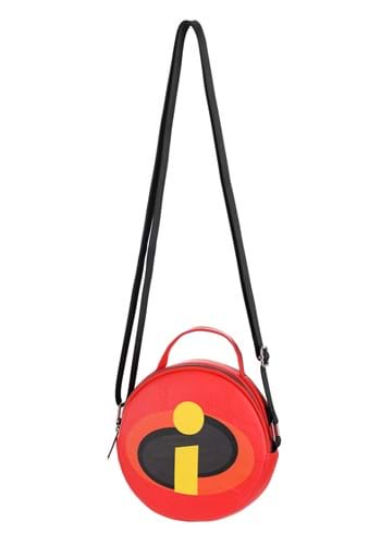 Click Here to buy Disney Incredibles Logo Round Crossbody Purse from HalloweenCostumes, CDN Funds & Shipping