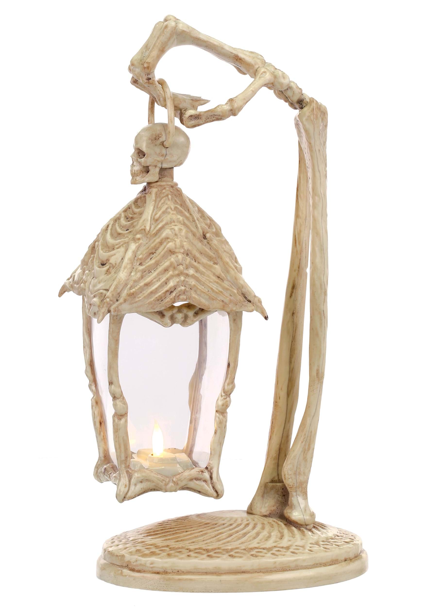 17-Inch Skeleton Crew Lantern Light Up Decoration | Halloween Lanterns