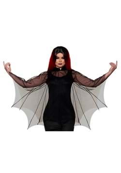 Womens Sheer Bat Poncho Costume