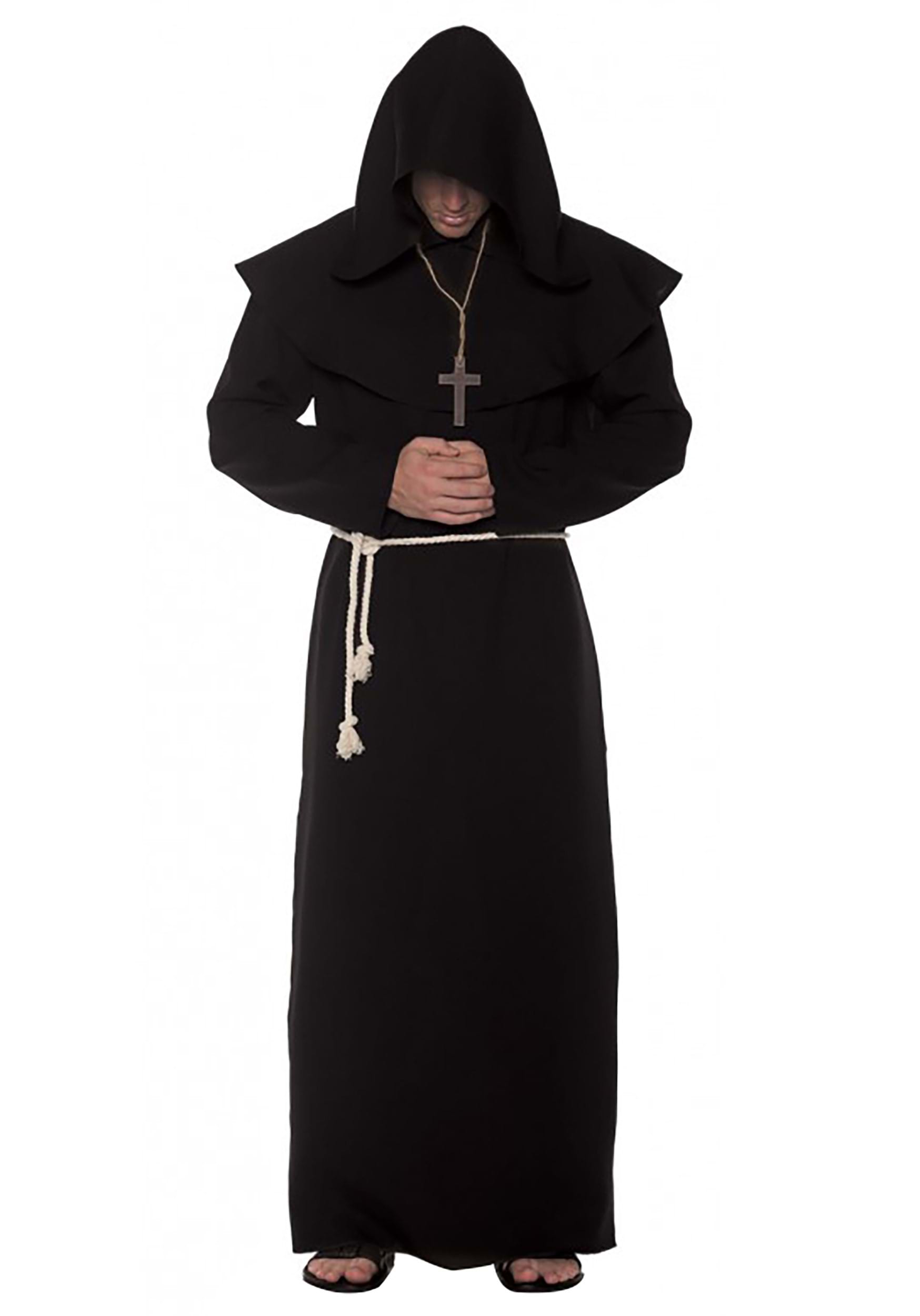 Plus Size Monk Black Robe Costume For Men