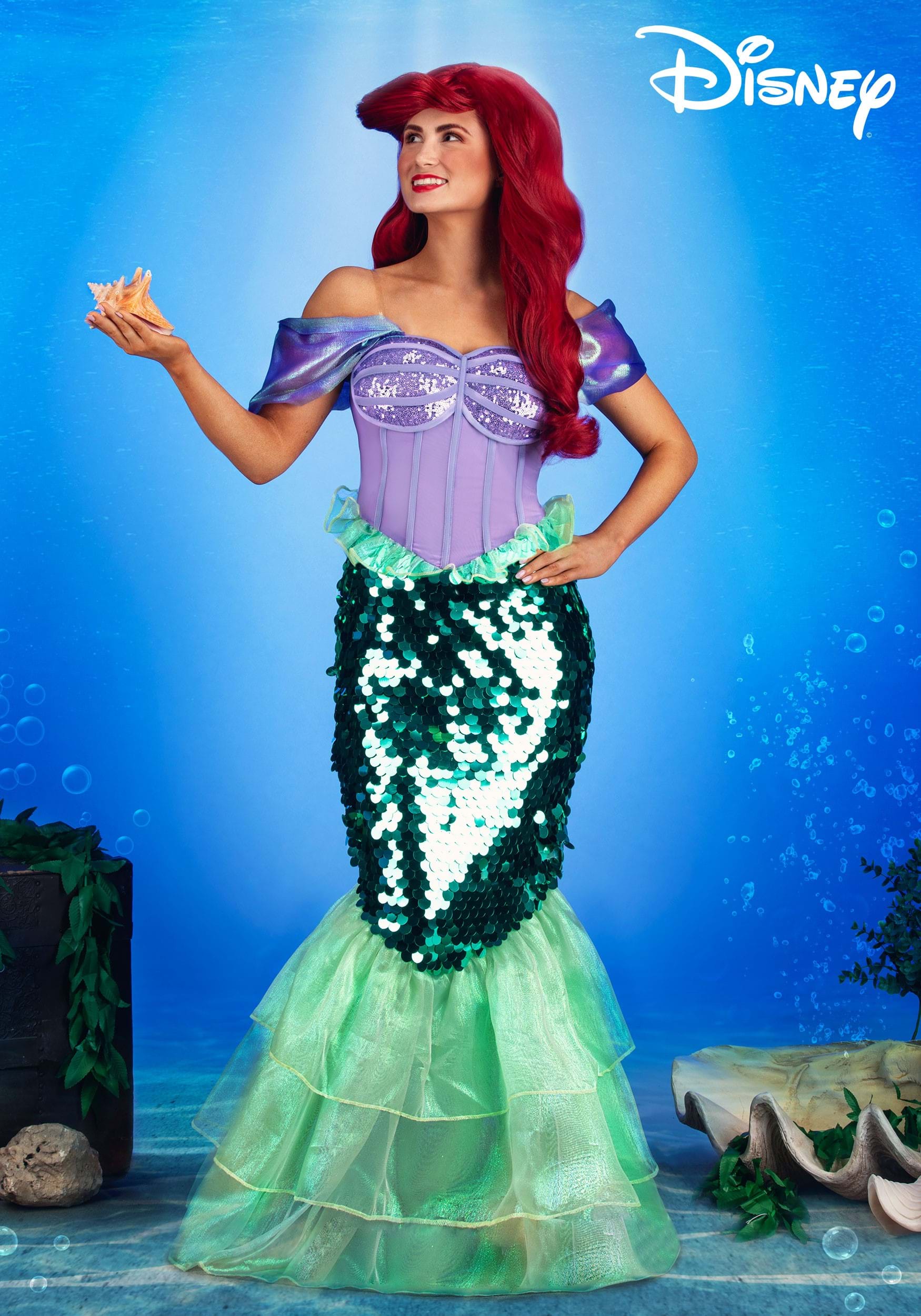 Disney Little Mermaid Ariel Deluxe Costume for Women  King triton costume,  Costumes for women, Plus size disney