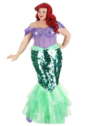 Click Here to buy Womens Plus Size Disney The Little Mermaid Premium Ariel Mermaid Dress from HalloweenCostumes, CDN Funds & Shipping