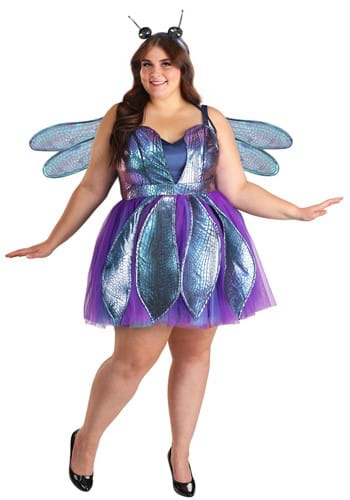 Click Here to buy Plus Size Wild Wings Womens Dragonfly Costume | Plus Size Animal Costumes from HalloweenCostumes, CDN Funds & Shipping
