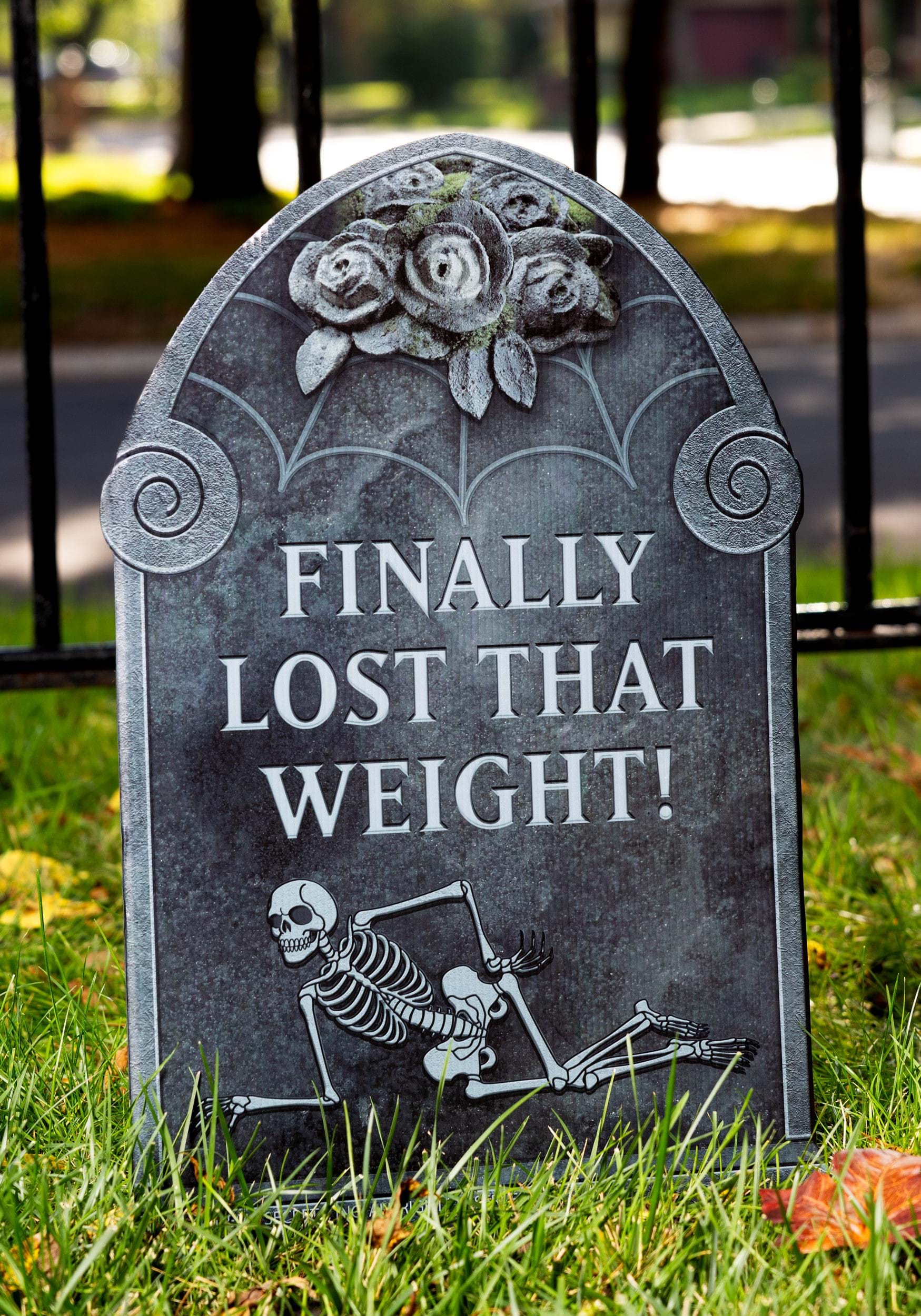 Finally Lost That Weight Tombstone Decoration , Graveyard Decoratrions