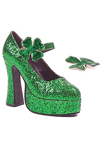 Click Here to buy Green Glitter Mary Jane Platform Shoes from HalloweenCostumes, CDN Funds & Shipping