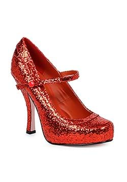 Women's Red Glitter Heels