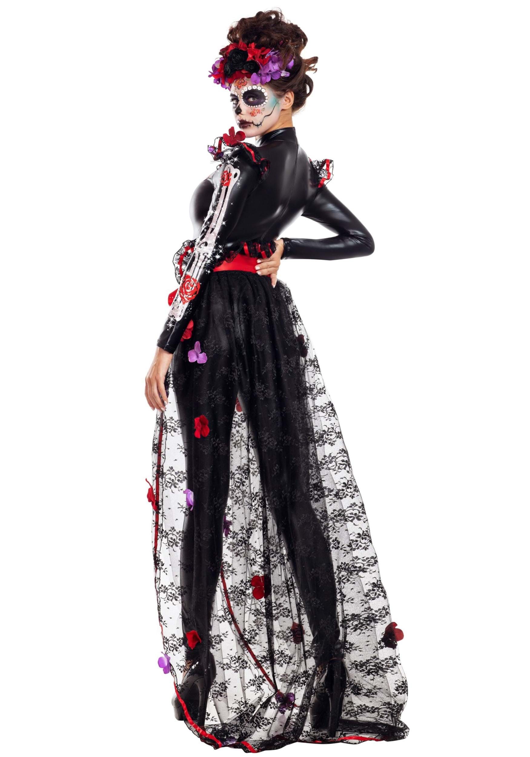 Plus Size Day Of The Dead Rosas Women's Costume