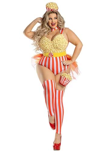 Click Here to buy Plus Size Popcorn Babe Womens Costume from HalloweenCostumes, CDN Funds & Shipping