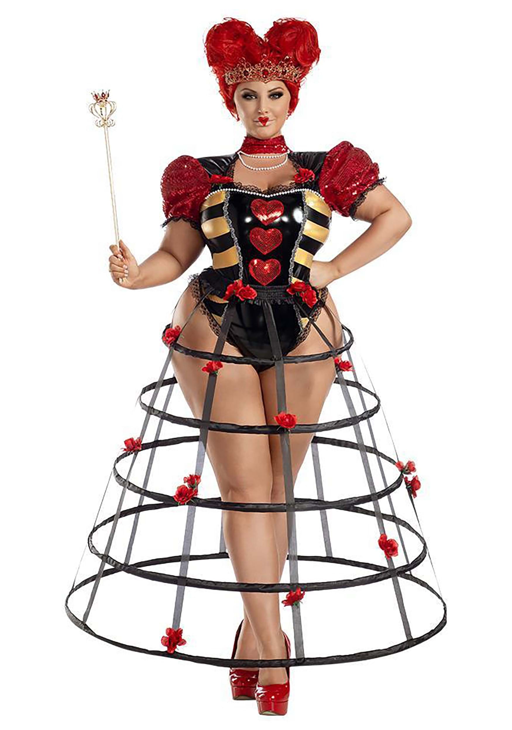 Women's Plus Size Caged Heart Queen