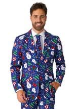 Mens Suitmeister Christmas Snowman Blue Suit Alt 2
