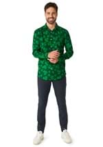 Mens Suitmeister Button Up St. Pats Green Shirt Alt 4