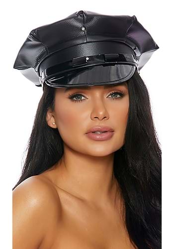 Click Here to buy Faux Leather Cop Costume Hat from HalloweenCostumes, CDN Funds & Shipping