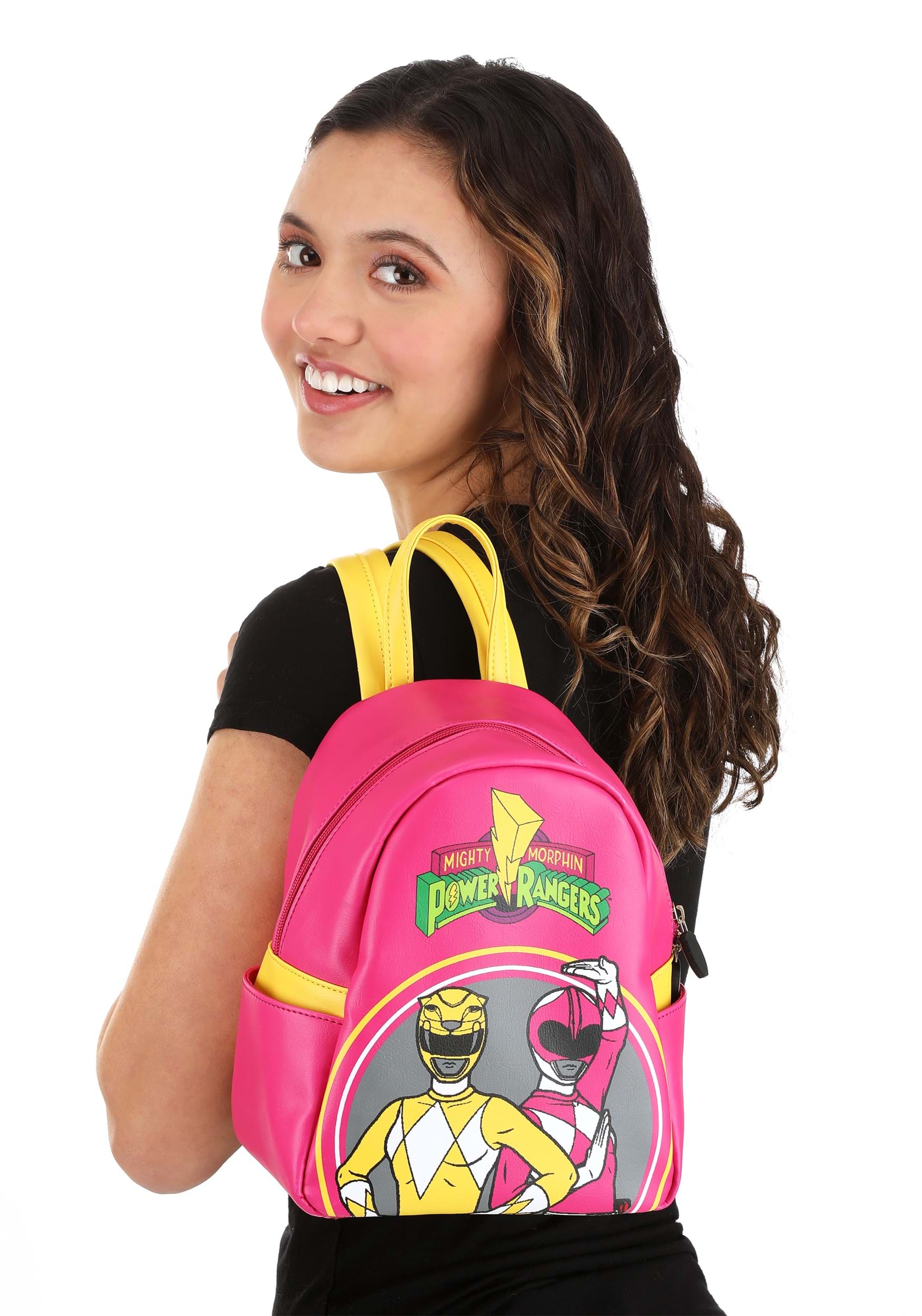 Pink & Yellow Power Rangers Backpack , TV Show Backpacks