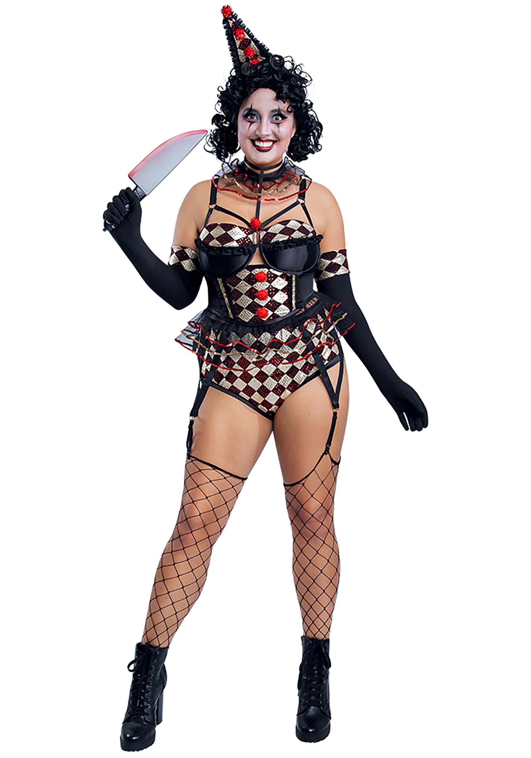 Plus Size Women's Killer Clown Costume