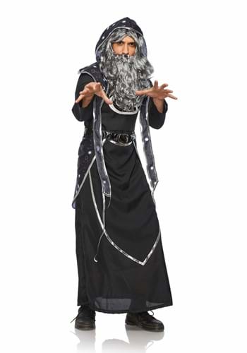 Click Here to buy Dark Wizard Black and Silver Mens Costume from HalloweenCostumes, CDN Funds & Shipping