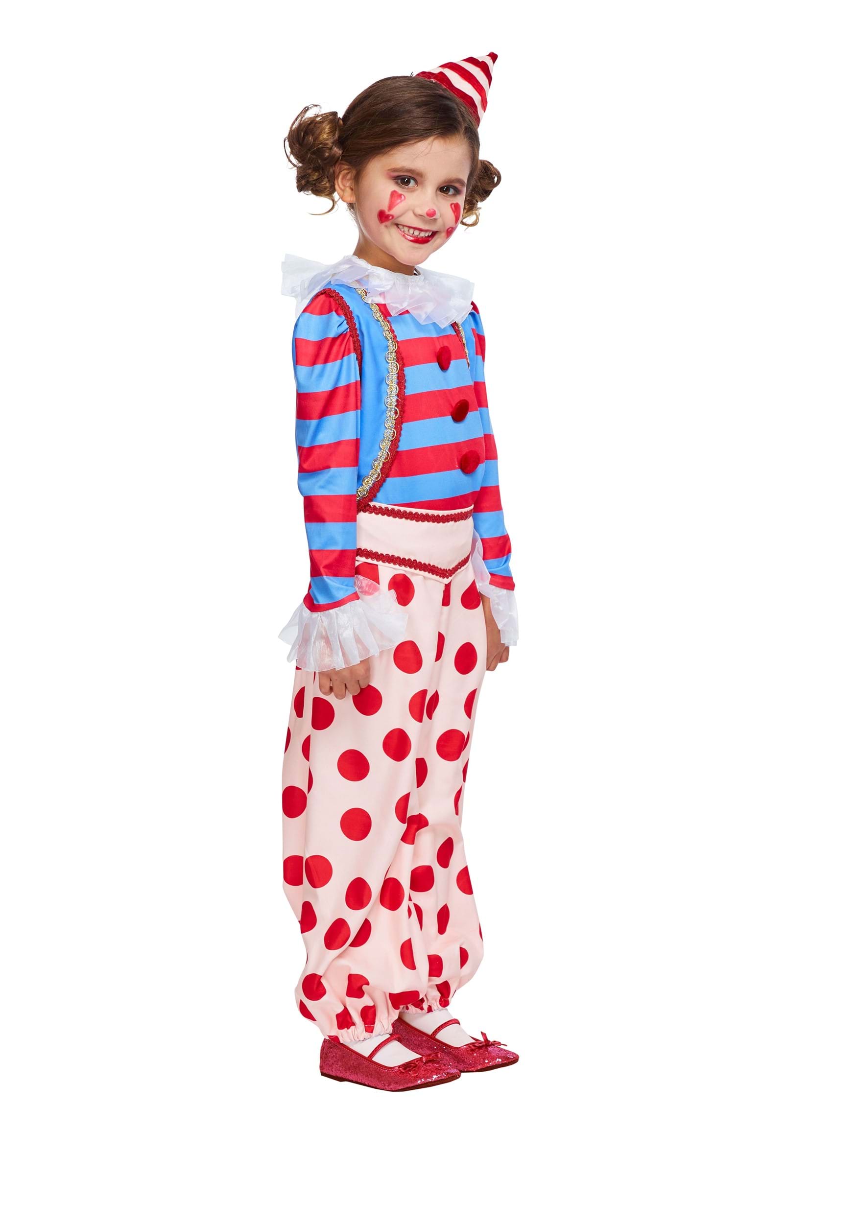 Vintage Clown Girl's Costume