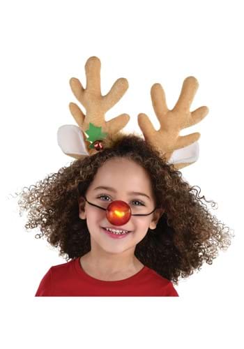 Click Here to buy Reindeer Nose & Antlers Costume Kit from HalloweenCostumes, CDN Funds & Shipping