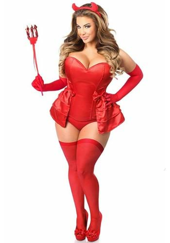 5 PC Devilicious Corset Womens Costume