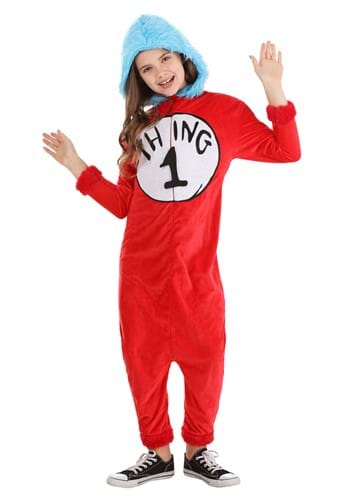 Click Here to buy Thing 1 and 2 Jumpsuit Kids Costume from HalloweenCostumes, CDN Funds & Shipping