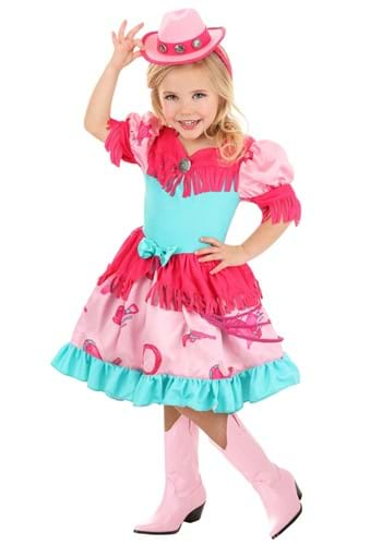 Click Here to buy Toddler Pastel Pink Cowgirl Costume from HalloweenCostumes, CDN Funds & Shipping