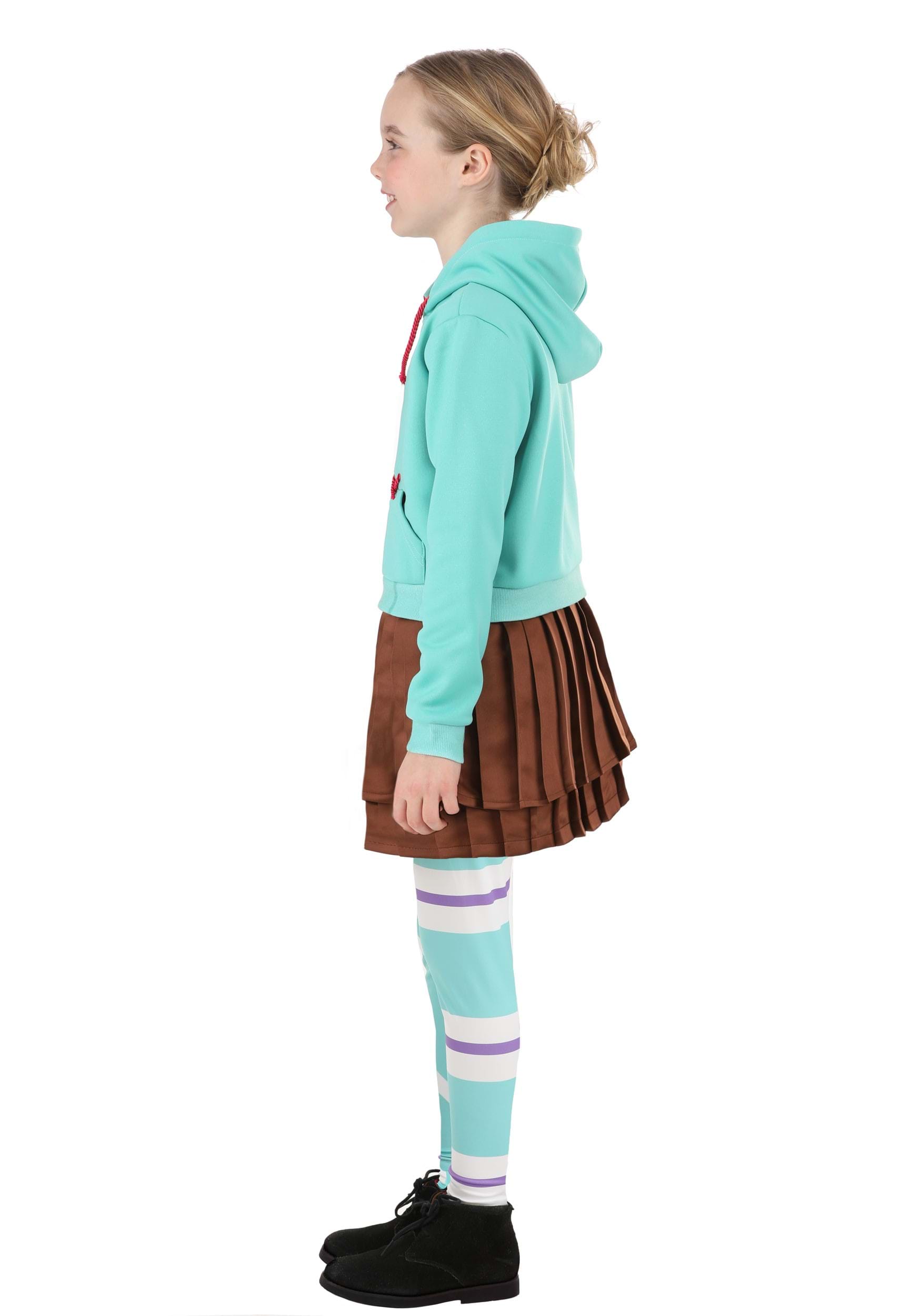 Wreck It Ralph Vanellope Cosplay Costumes Adult Kid Hoodie Skirt Leggings  Outfit