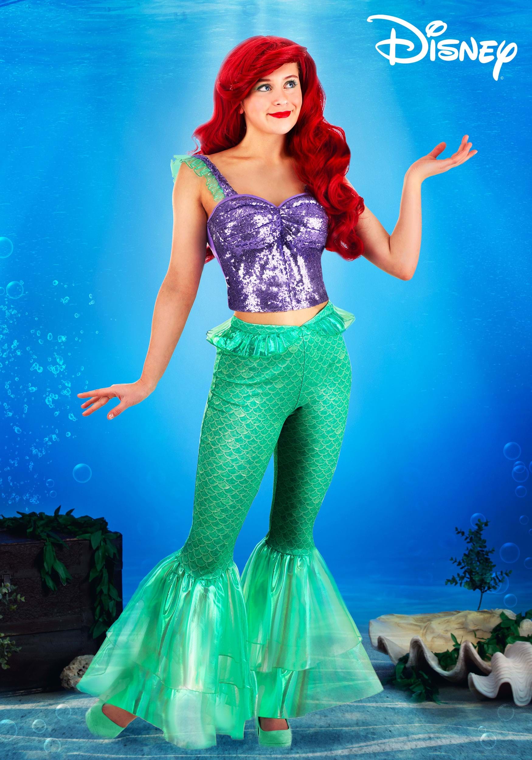 Disney The Little Mermaid Ariel Junior Womens' Leggings (XS, Navy)