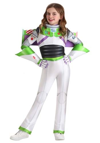 Click Here to buy Disney and Pixar Girls Buzz Lightyear Costume | Disney Costumes from HalloweenCostumes, CDN Funds & Shipping