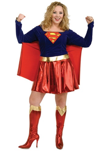 Click Here to buy Plus Size Adult Supergirl Costume from HalloweenCostumes, CDN Funds & Shipping