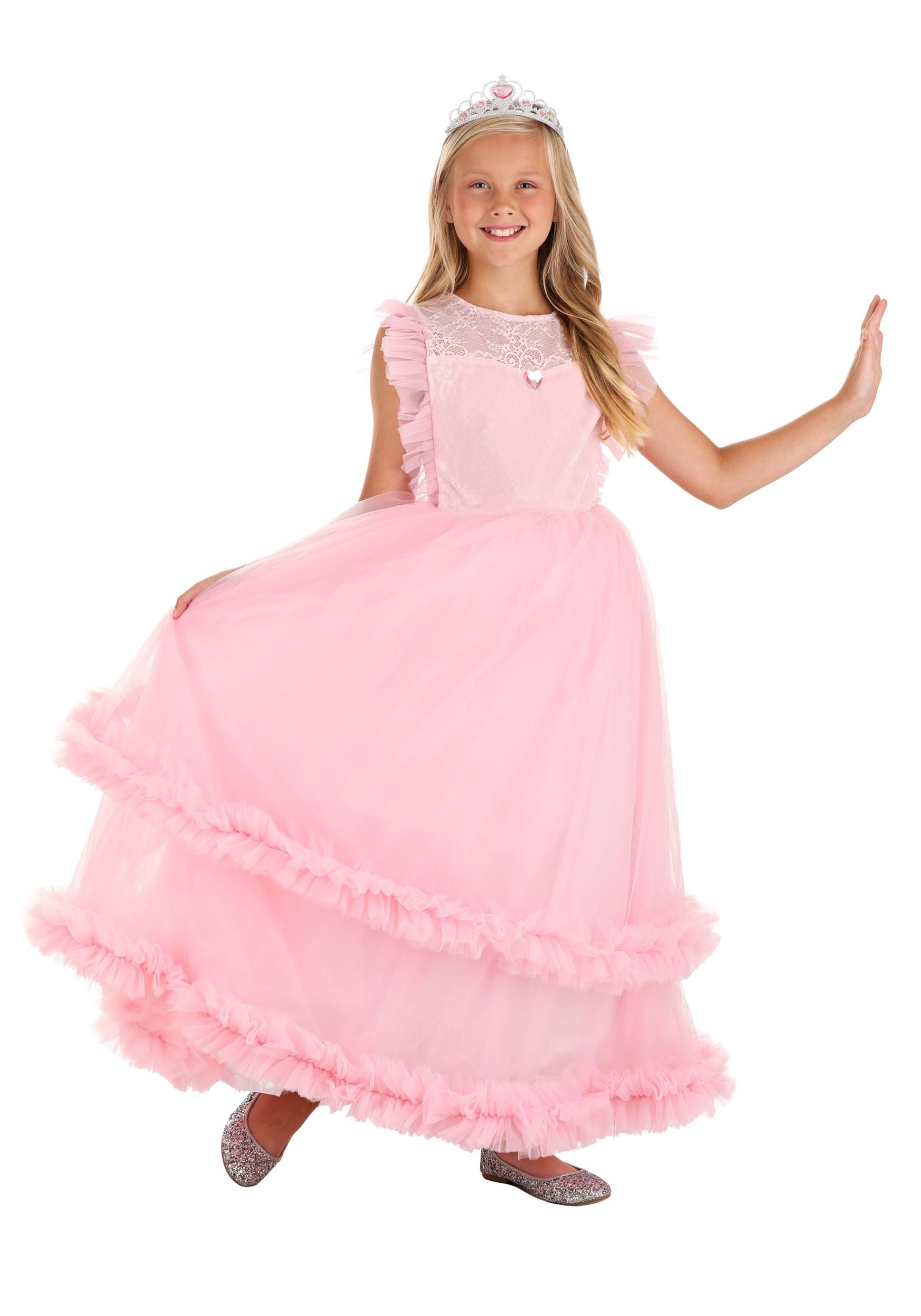 Pretty In Pink Princess Girls Costume Dress 