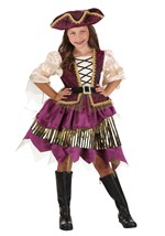 Kid's Premium Purple Pirate Costume Alt 2