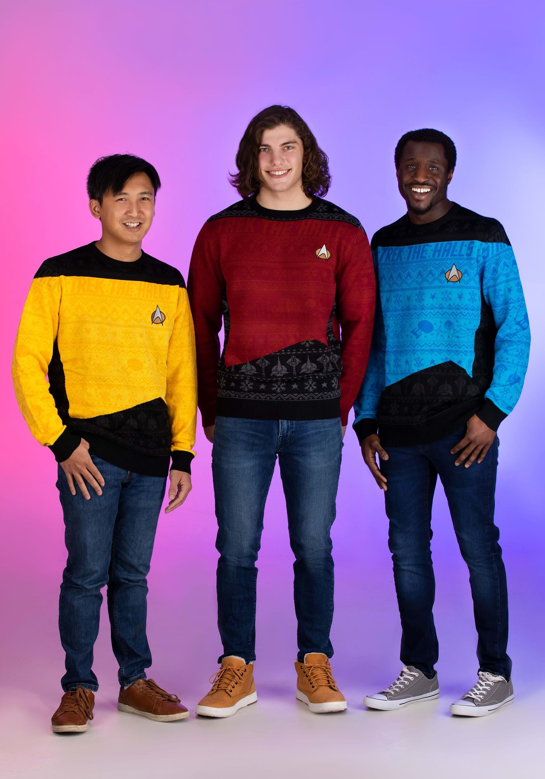 Adult Star Trek Trek The Halls Christmas Jumper