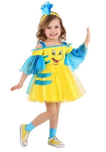 Click Here to buy Disney Flounder Costume Dress Toddlers from HalloweenCostumes, CDN Funds & Shipping