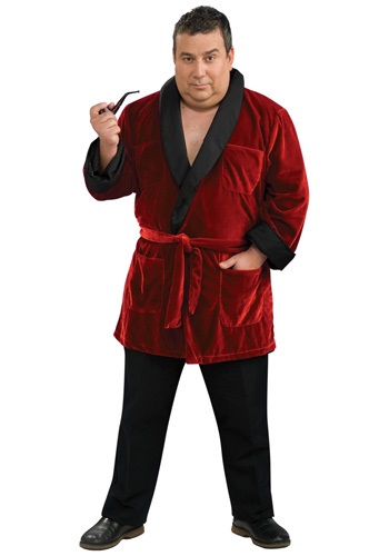 Click Here to buy Plus Size Hugh Hefner Costume from HalloweenCostumes, CDN Funds & Shipping