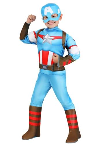 Click Here to buy Toddler Captain America Costume from HalloweenCostumes, CDN Funds & Shipping