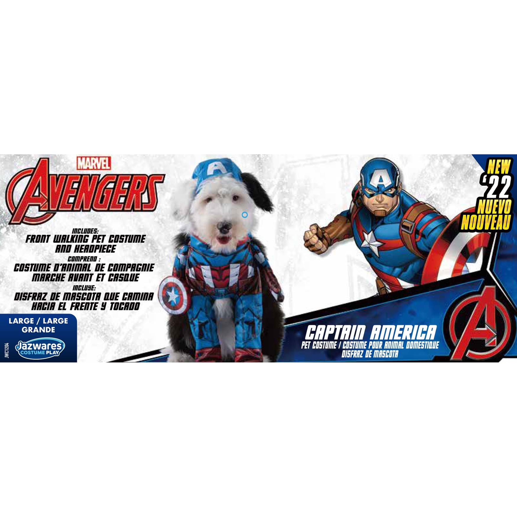Captain America Superhero Pet Costume