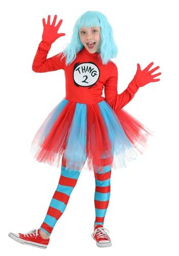Click Here to buy Kids Thing 1 and Thing 2 Costume Dress | Cat in the Hat Costumes from HalloweenCostumes, CDN Funds & Shipping