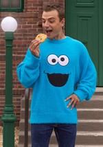 Adult Fuzzy Cookie Monster Oversized Sweater Alt 1