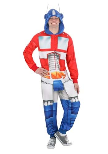 Click Here to buy Transformers Optimus Prime Union Suit for Adults | Transformers Costumes from HalloweenCostumes, CDN Funds & Shipping