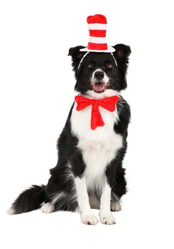 Click Here to buy The Cat in The Hat Costume for Pets | Storybook Pet Costumes from HalloweenCostumes, CDN Funds & Shipping
