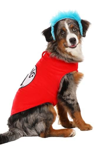 Click Here to buy Cat in the Hat Thing 1 & 2 Pet Costume | Storybook Pet Costumes from HalloweenCostumes, CDN Funds & Shipping