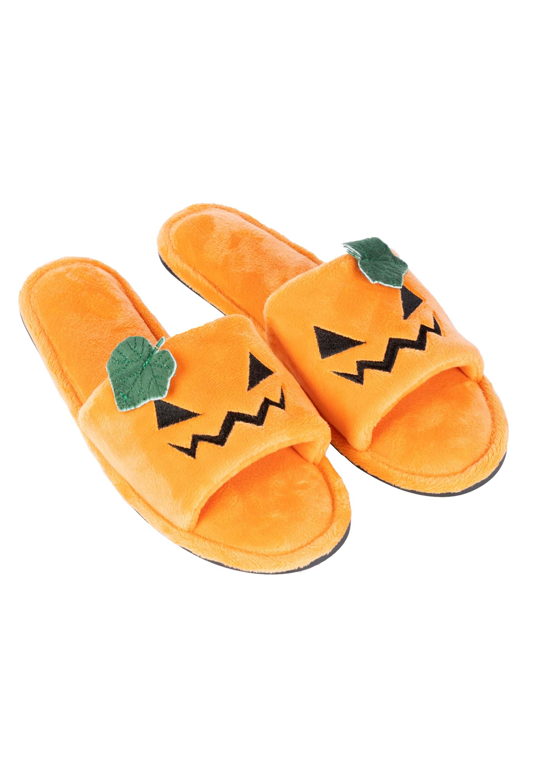 Adult Jack O'Lantern Slippers