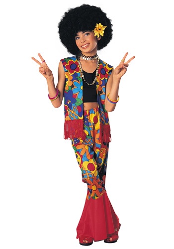 Click Here to buy Girls Flower Power Hippie Costume from HalloweenCostumes, CDN Funds & Shipping