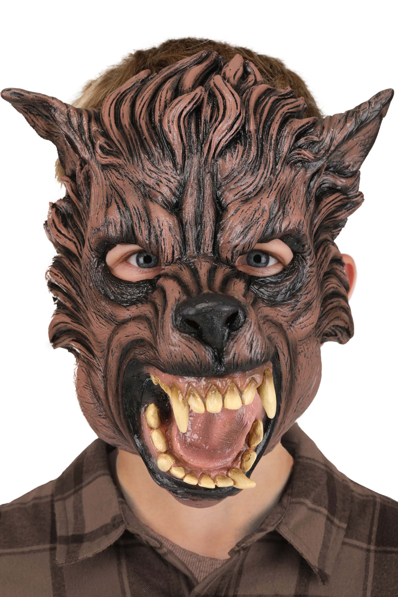 Brown Wolf Kid's Costume Mask | Wolf Accessories