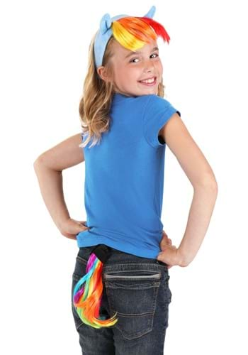 Click Here to buy Rainbow Dash Headband Tail & Cutie Mark Kit | My Little Pony Costumes from HalloweenCostumes, CDN Funds & Shipping