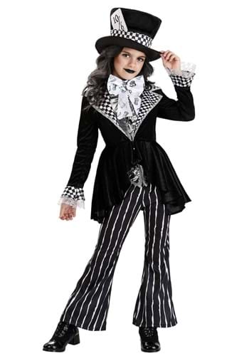 Click Here to buy Kids Deluxe Dark Mad Hatter Costume | Alice in Wonderland Costumes from HalloweenCostumes, CDN Funds & Shipping