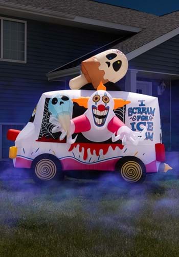 Sweet Shrieks Killer Clown Ice Cream Truck Inflata