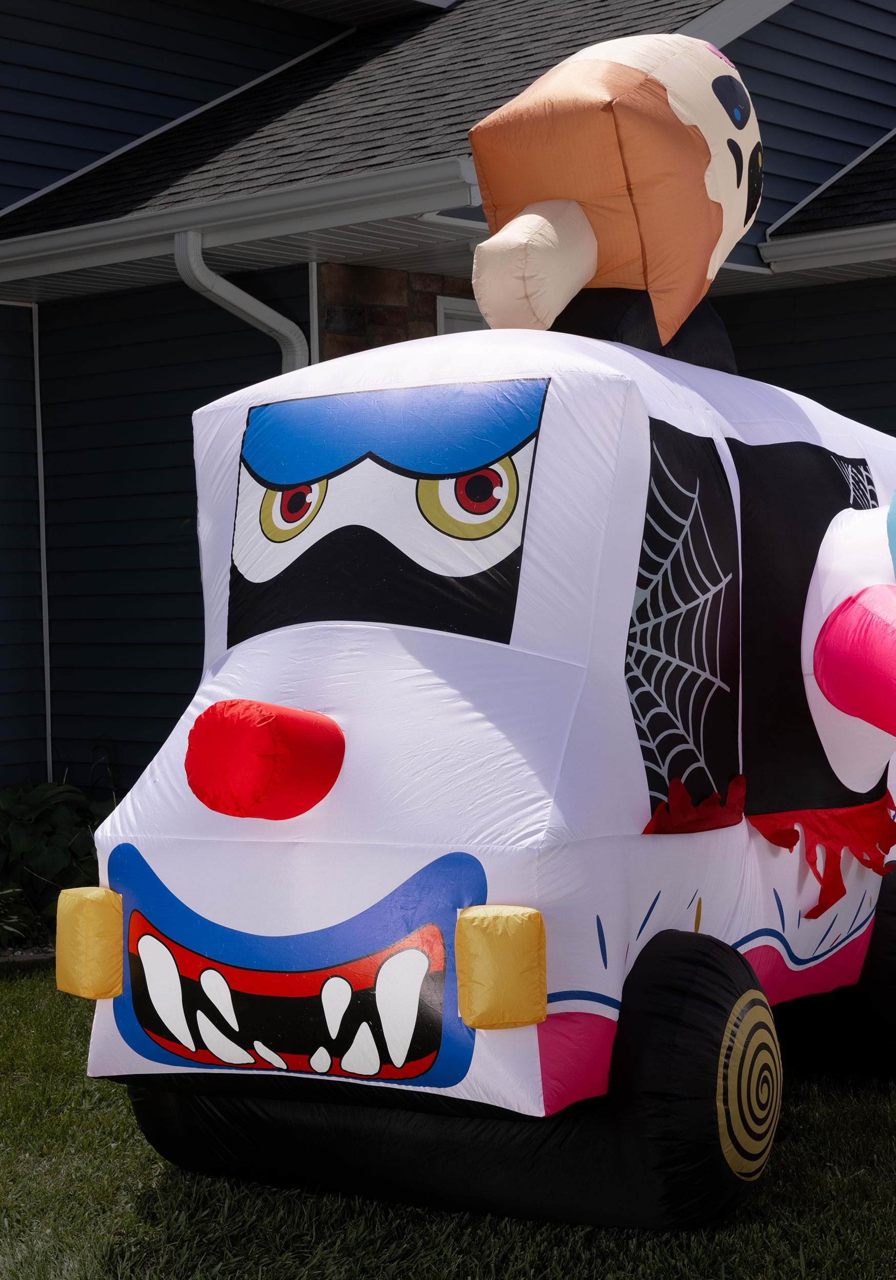 Sweet Shrieks Killer Clown Ice Cream Truck Inflatable Decoration