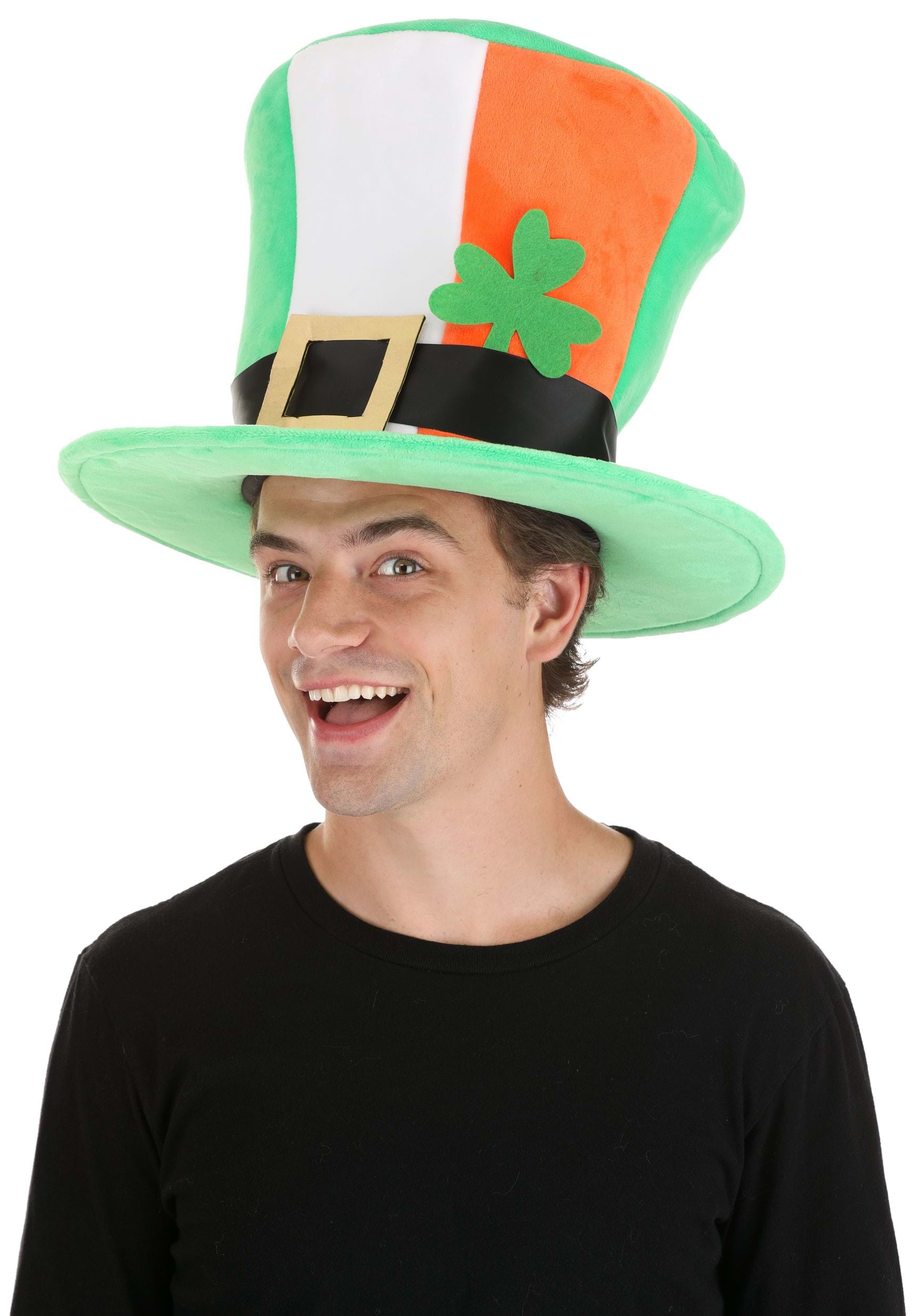 Adult Supreme Irish Flag Plush Costume Hat | Adult | Unisex | Green/Orange/White | One-Size | FUN Costumes
