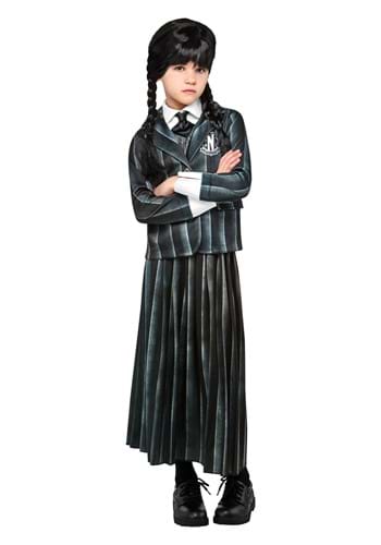 Click Here to buy Addams Family Girls Wednesday Nevermore Academy Uniform Costume from HalloweenCostumes, CDN Funds & Shipping